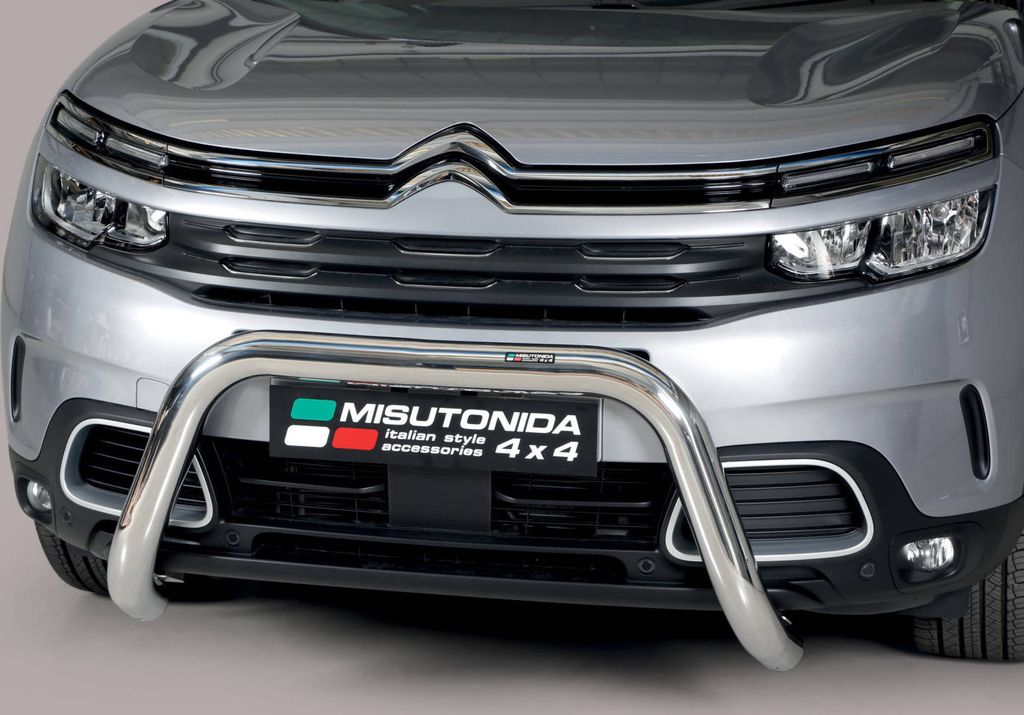 J&J AUTOMOTIVE | Ladekantenschutz Stoßstange Schweller Für Citroen C5 Aircross ab 2019 Ø 76mm, Edelstahl Chrom, Auf Stoßfänger, Hinten, Stoßs...