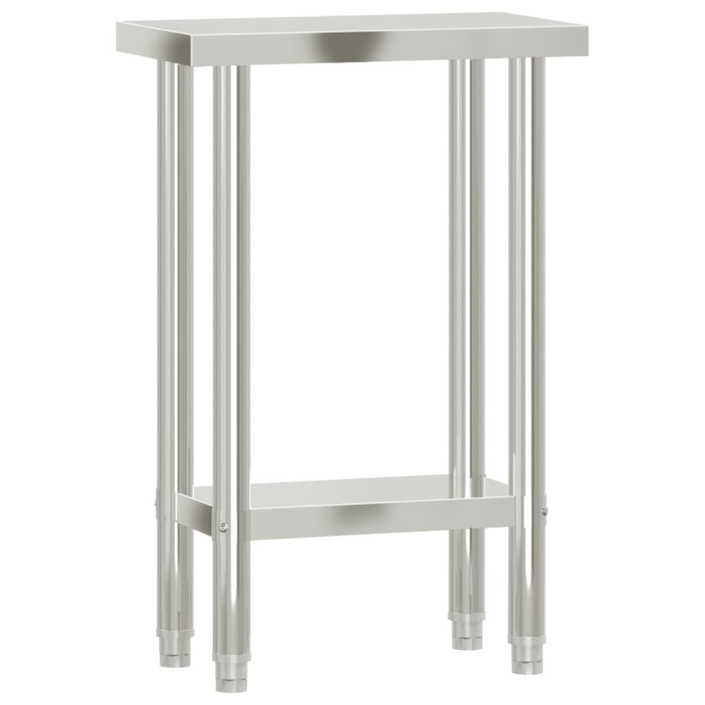 vidaXL Piano di lavoro per cucina 55x30x85 cm in acciaio Immagine del prodotto 