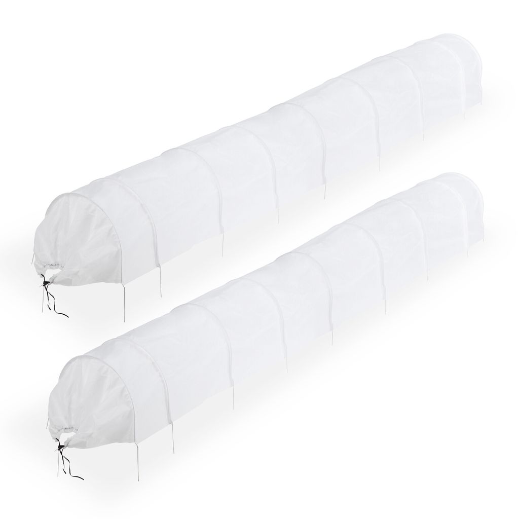 Tunnels de protection Relaxdays, lot de 2, 5 m de long Image du produit 