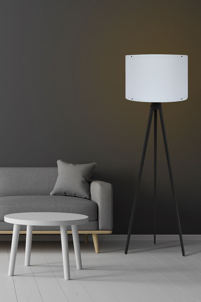 Opviq, 129, Stehlampen, Weiß, MDF, 38 x 38 x 145 cm Produktbild 
