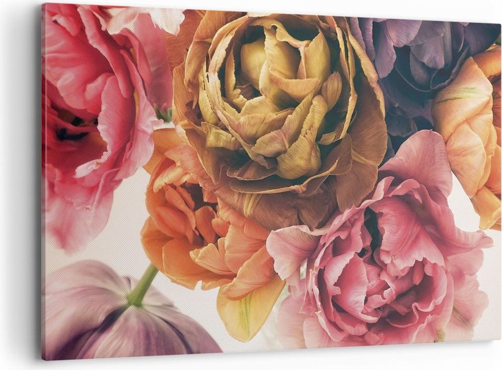 Bild auf Leinwand - Leinwandbild - Einteilig - Blumenstrauß Blumen Braut - 120x80cm - Wand Bild - Wanddeko - Wandbilder - Leinwanddruck - Bilder -...