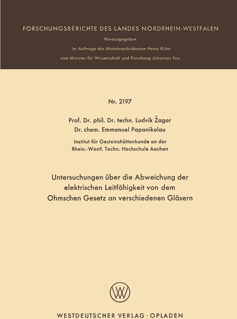Untersuchungen über die Abweichung der elektrischen Leitfähigkeit von dem Ohmschen Gesetz an verschiedenen Gläsern