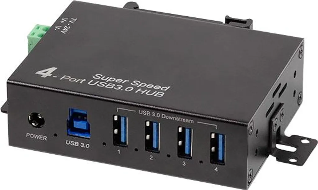 Hub USB Industriel LogiLink UA0443 4 Ports avec Protection Surtension Intégrée
