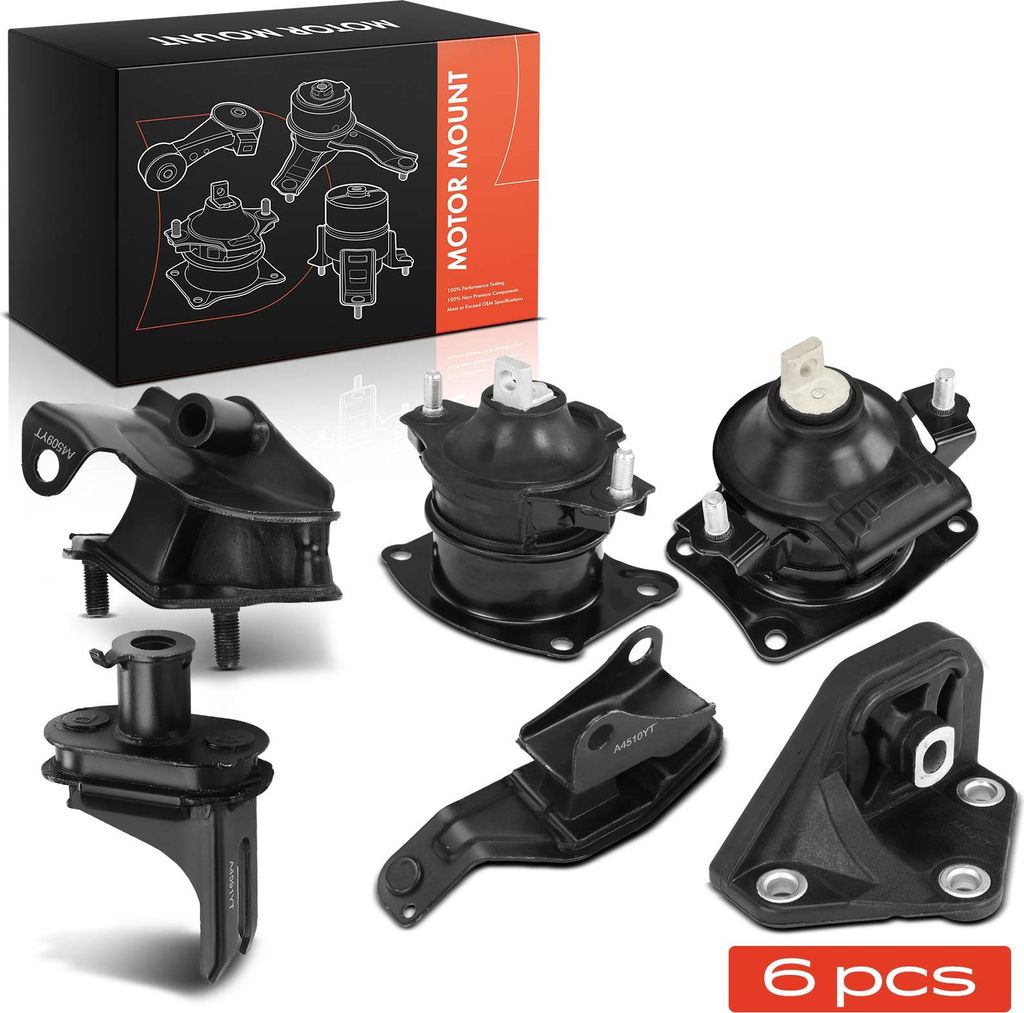 Frankberg 2x Motorlager+3x Getriebelagerlager+1x Federungslager Vorne und Hinten für Honda Accord VII CL CN 2.4L 2003-2008