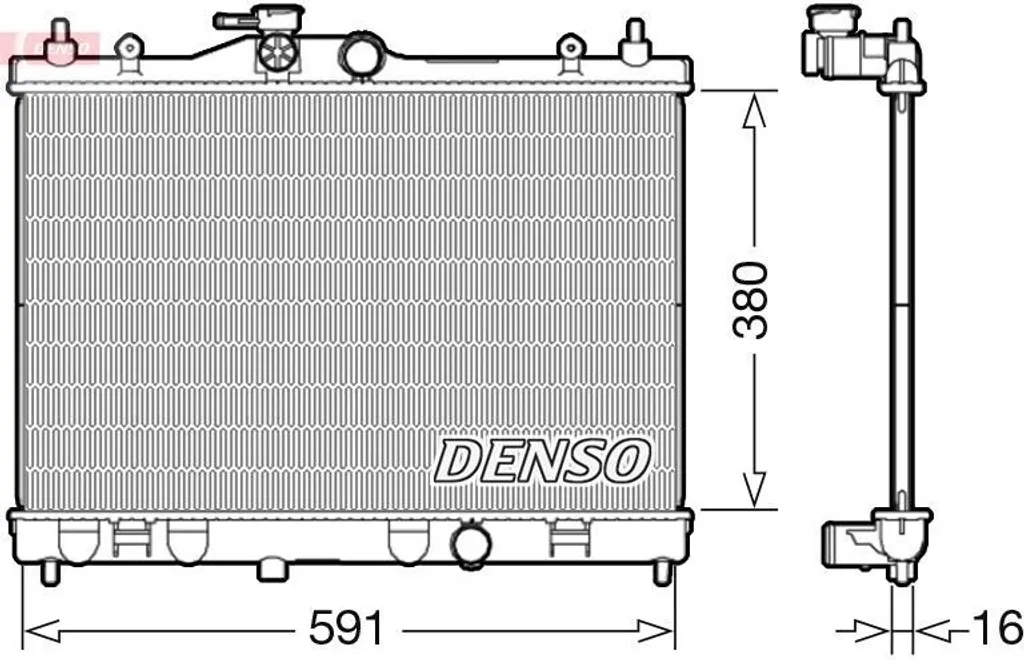 Radiateur DENSO DRM46040 en aluminium haute efficacité pour Juke F15