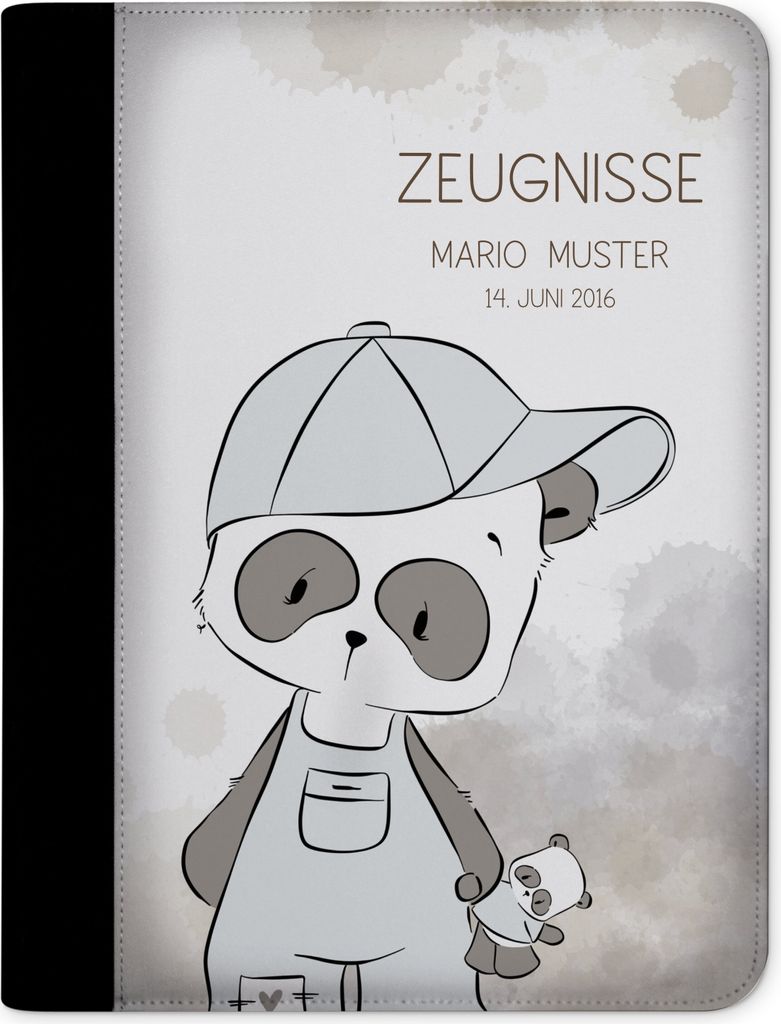 Zeugnismappe, Dokumentenmappe, Ordner A4, Ballerina Feder mit Klarsichthüllen