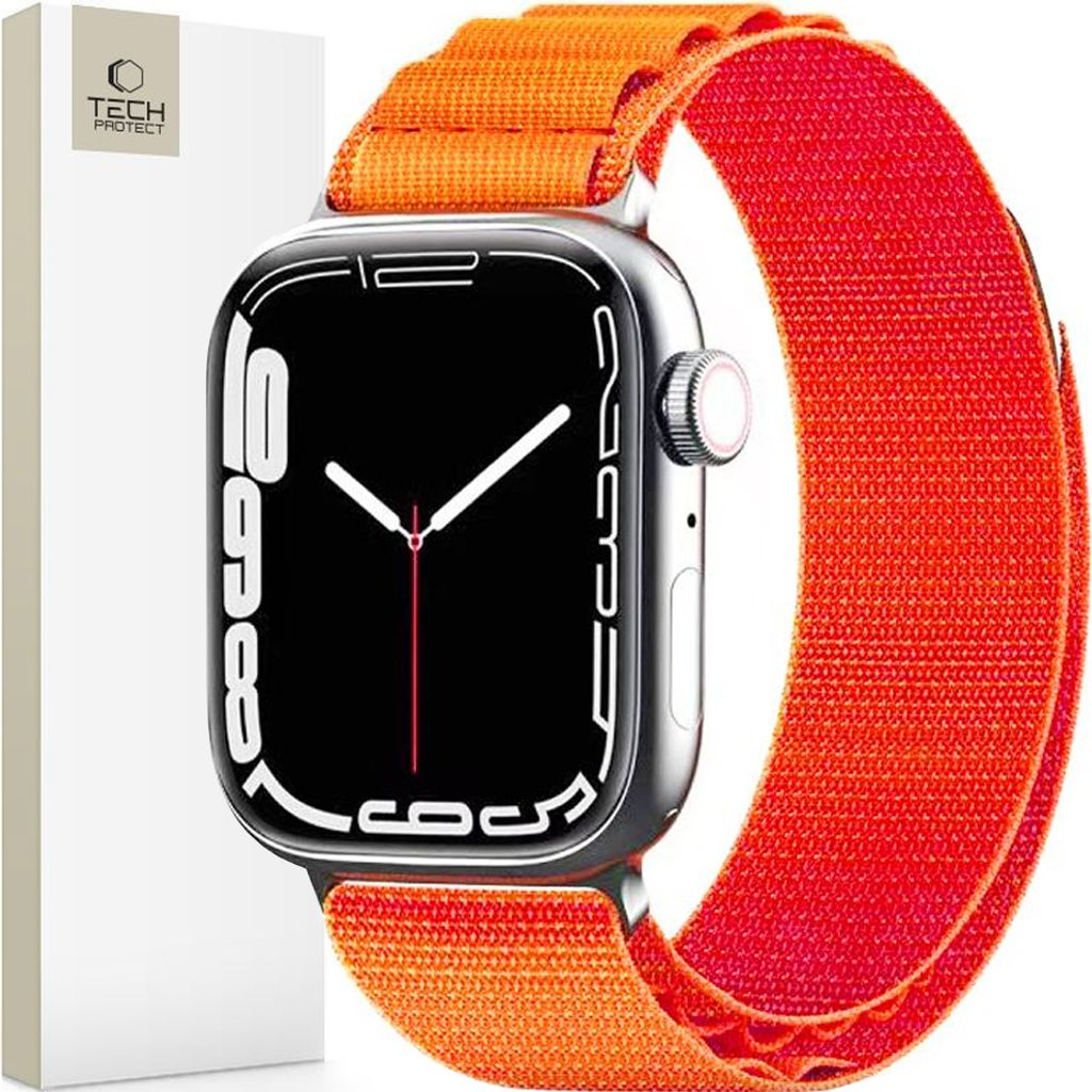 Tech-Protect Nylon Pro Apple Watch 4 / 5 / 6 / 7 / 8 / 9 / Se / Ultra 1 / 2 (42 / 44 / 45 / 49 Mm) Orange
