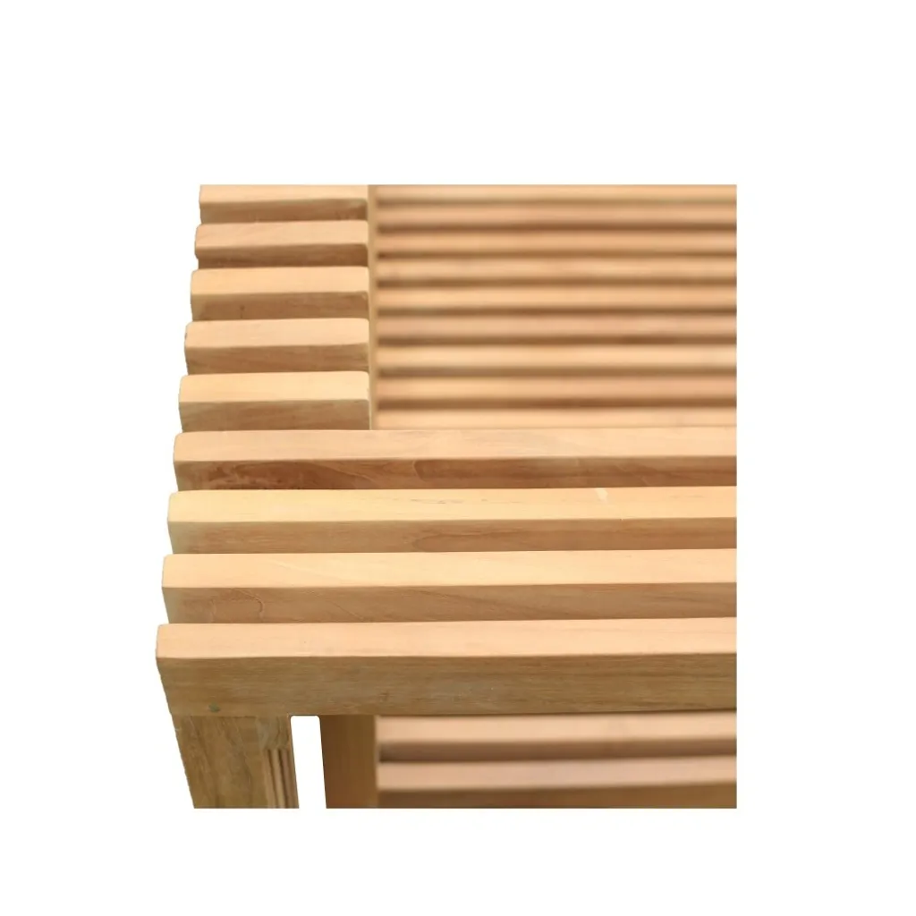 Table basse d'appoint Loppio en bois de teck massif durable 50 cm - 3