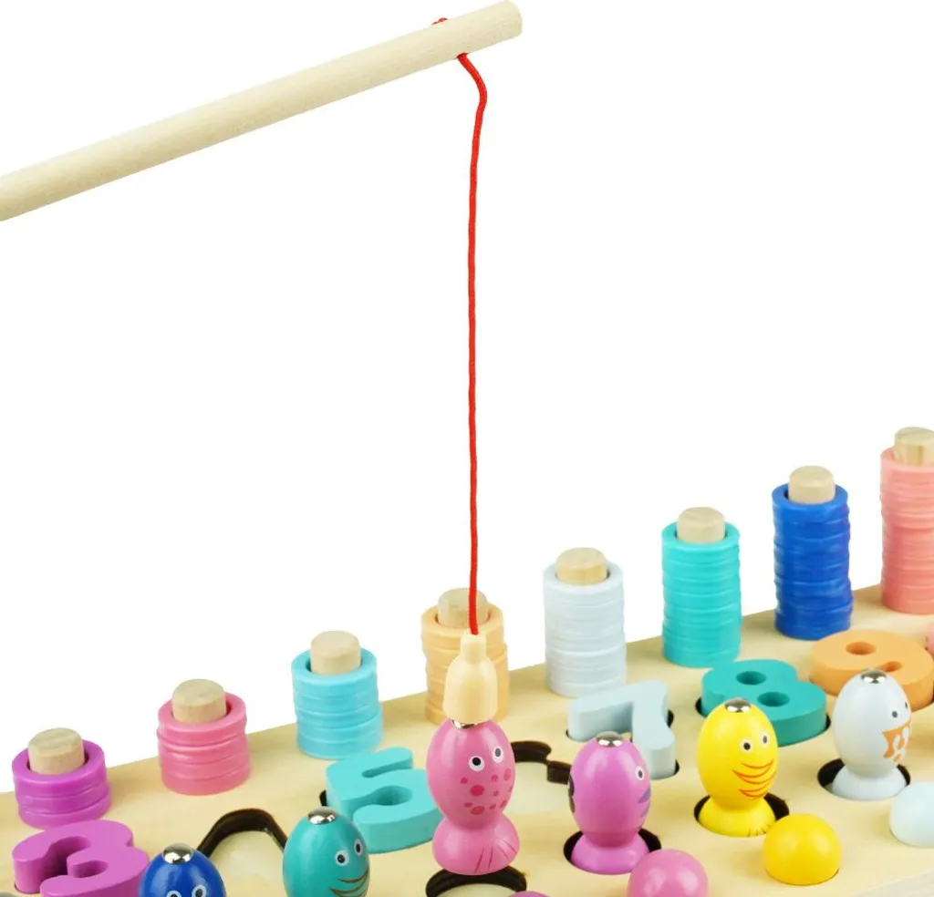 Jeu de société pour apprendre à compter et pêcher pour petit de 3 ans