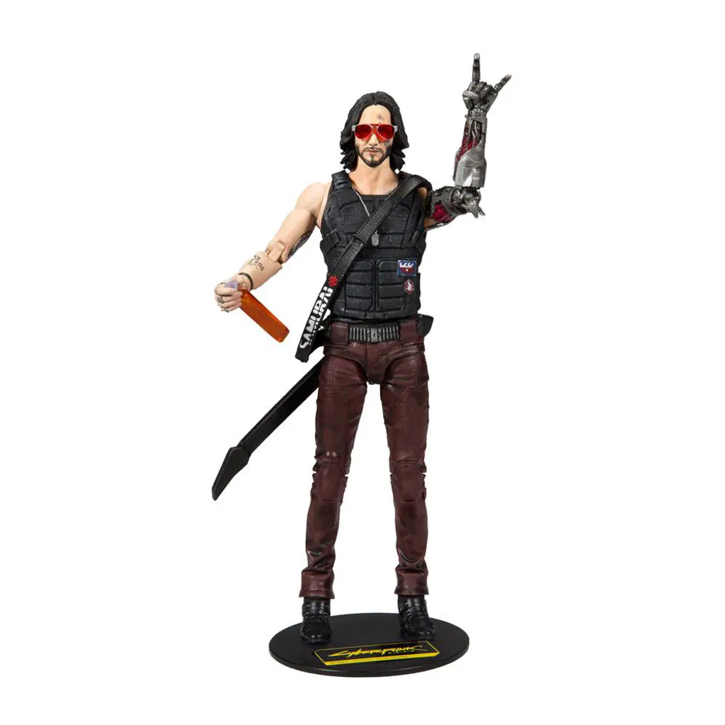 Figurine articulée Cyberpunk 2077 Johnny Silverhand Keanu Reeves 18cm