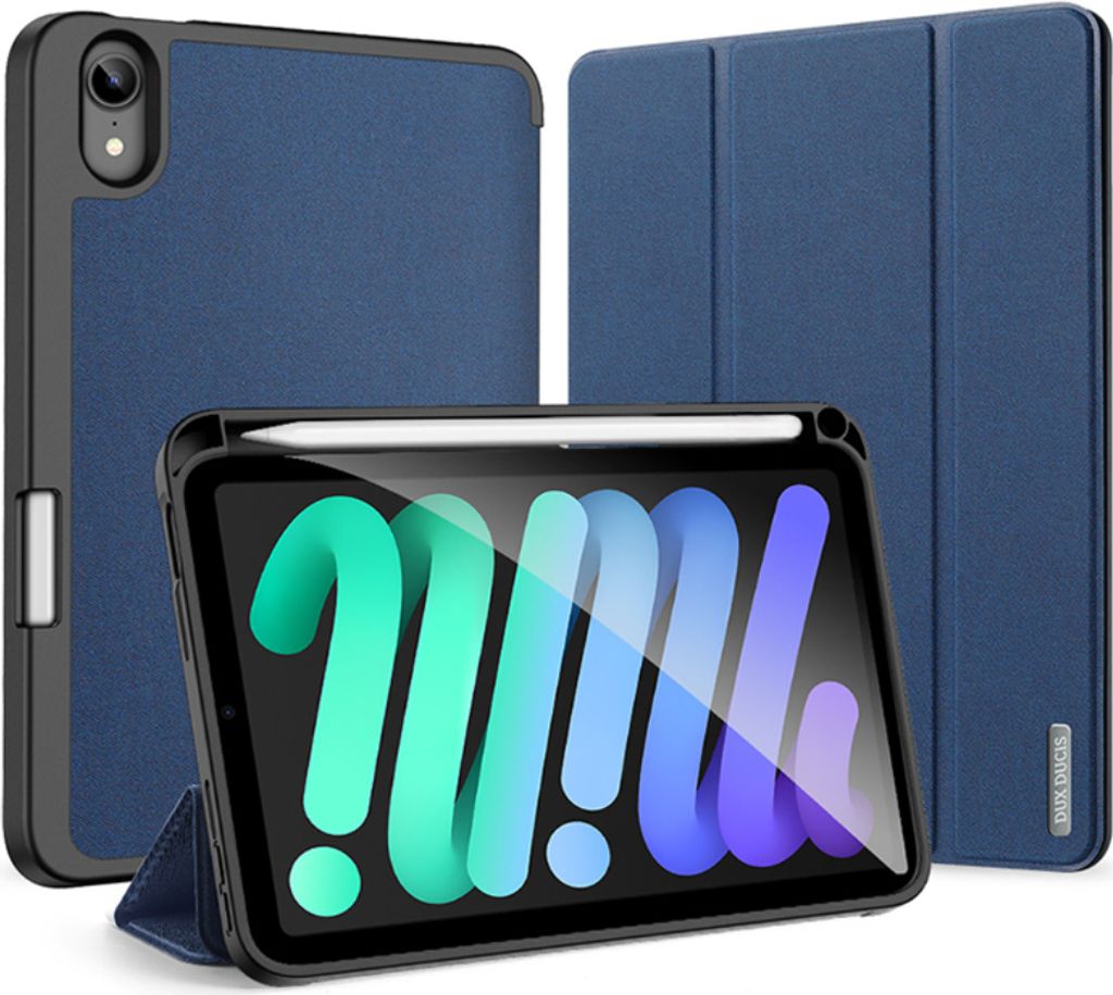 Dux Ducis - Hülle kompatibel mit Apple iPad Mini 7 (2024) - Faux Leather Tablet Case Schutzhülle - Dunkelblau