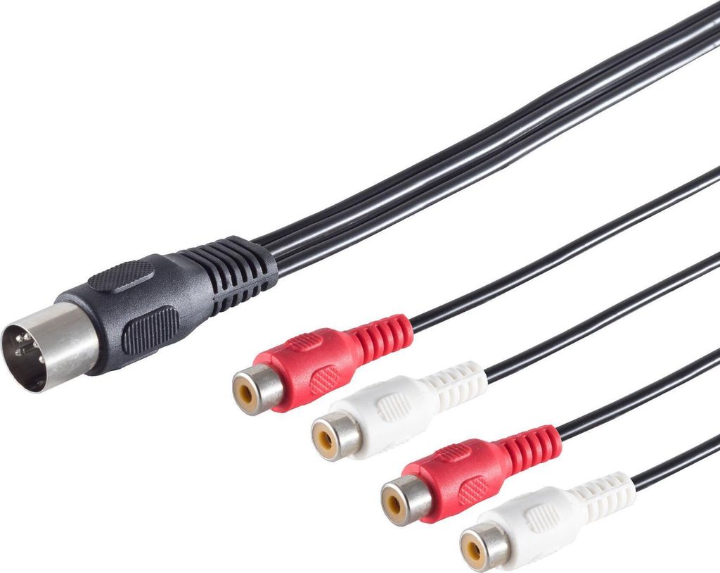 Diodenstecker 5pol -> 4 Chinch St/Bu 0,20m