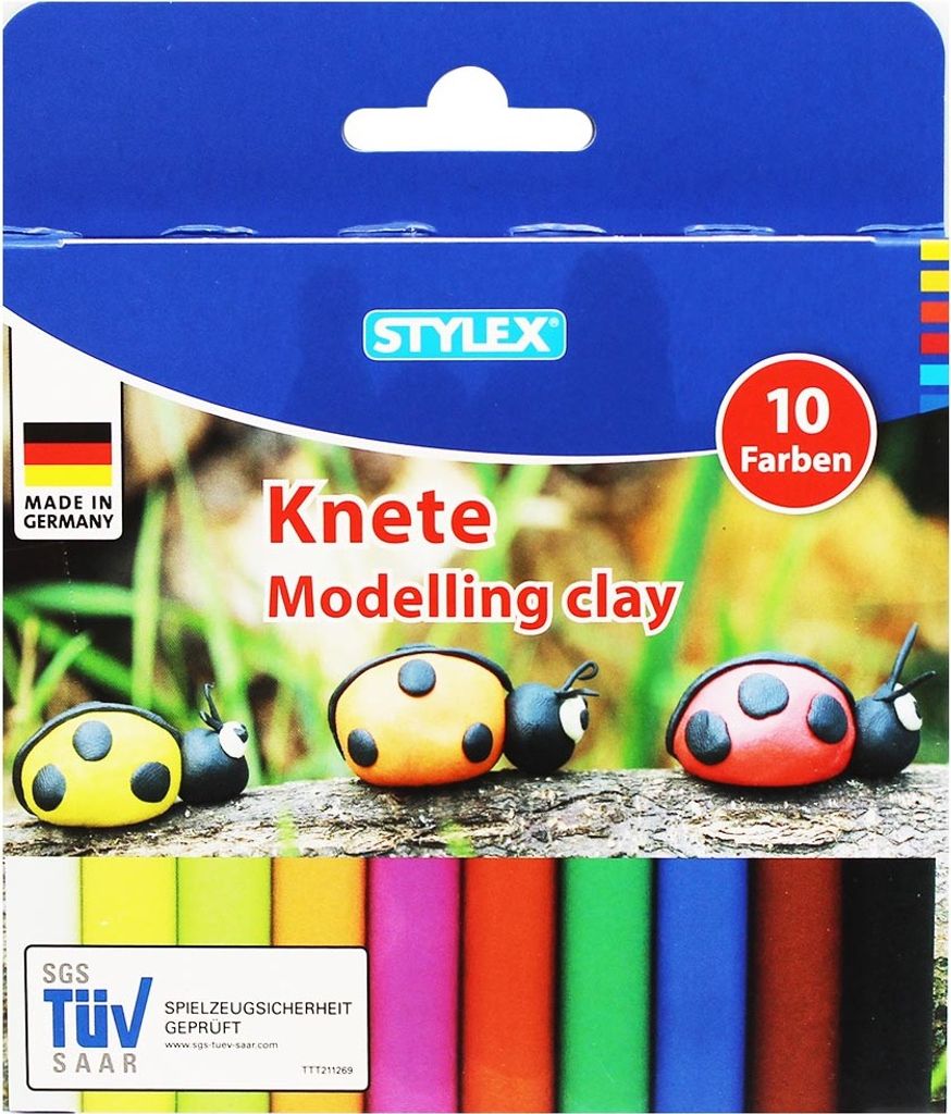 STYLEX Modelliermasse Knete 10er Pack