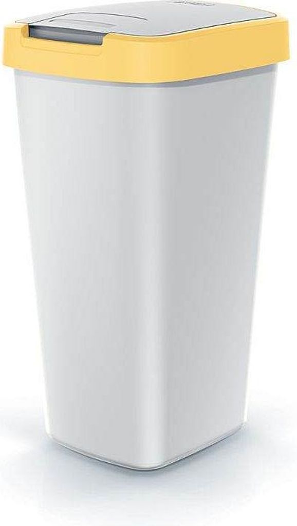 Papierkorb 25 Liter KEDEN COMPACTA Q - Farbe Esche mit hellgelbem Rahmen