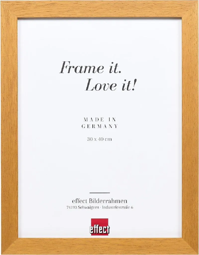 Cornice effetto legno Profilo 52 rovere 14,8x21 cm Vetro antiriflesso