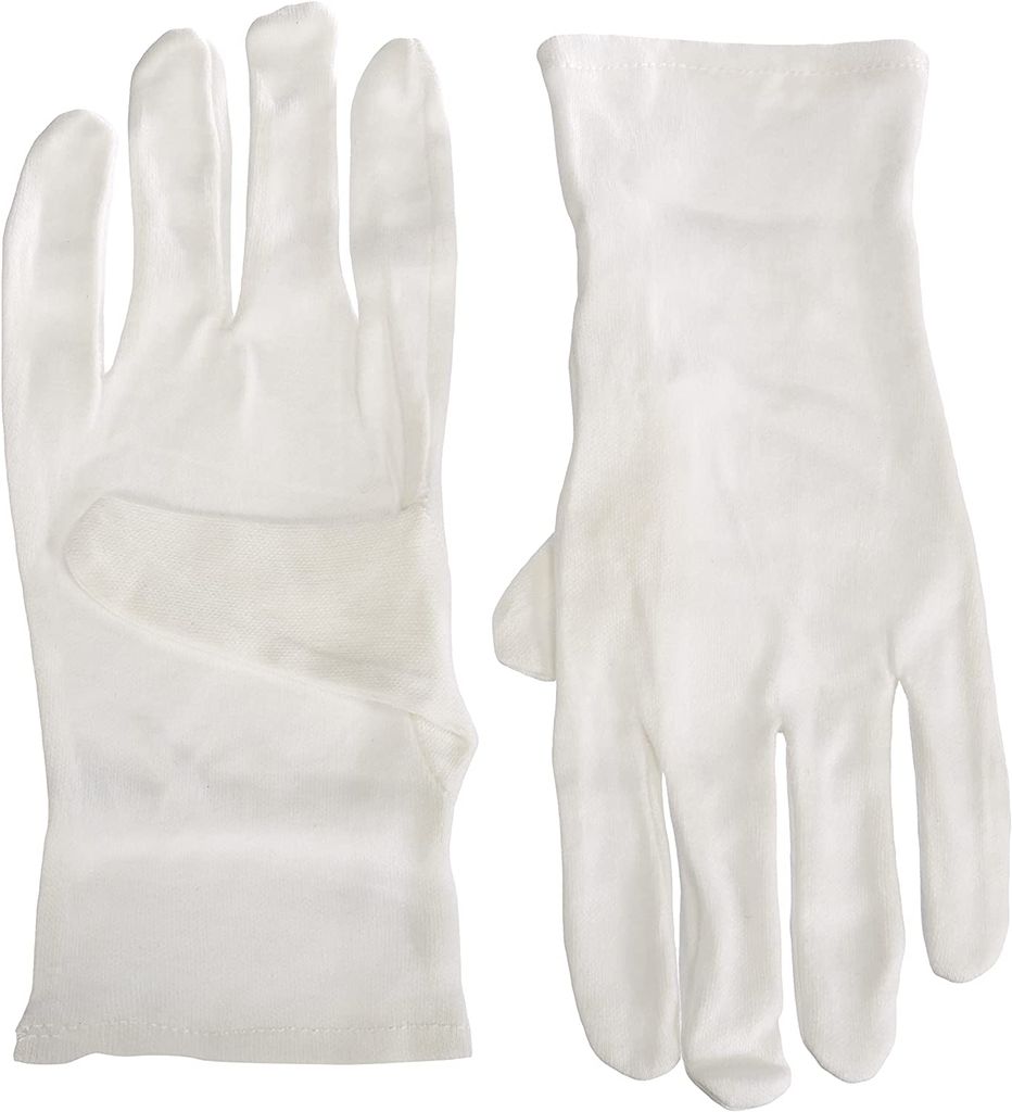Baumwoll-Handschuhe 12 Paar Weiß Baumwolle Textilhandschuhe Baumwollhandschuhe 
