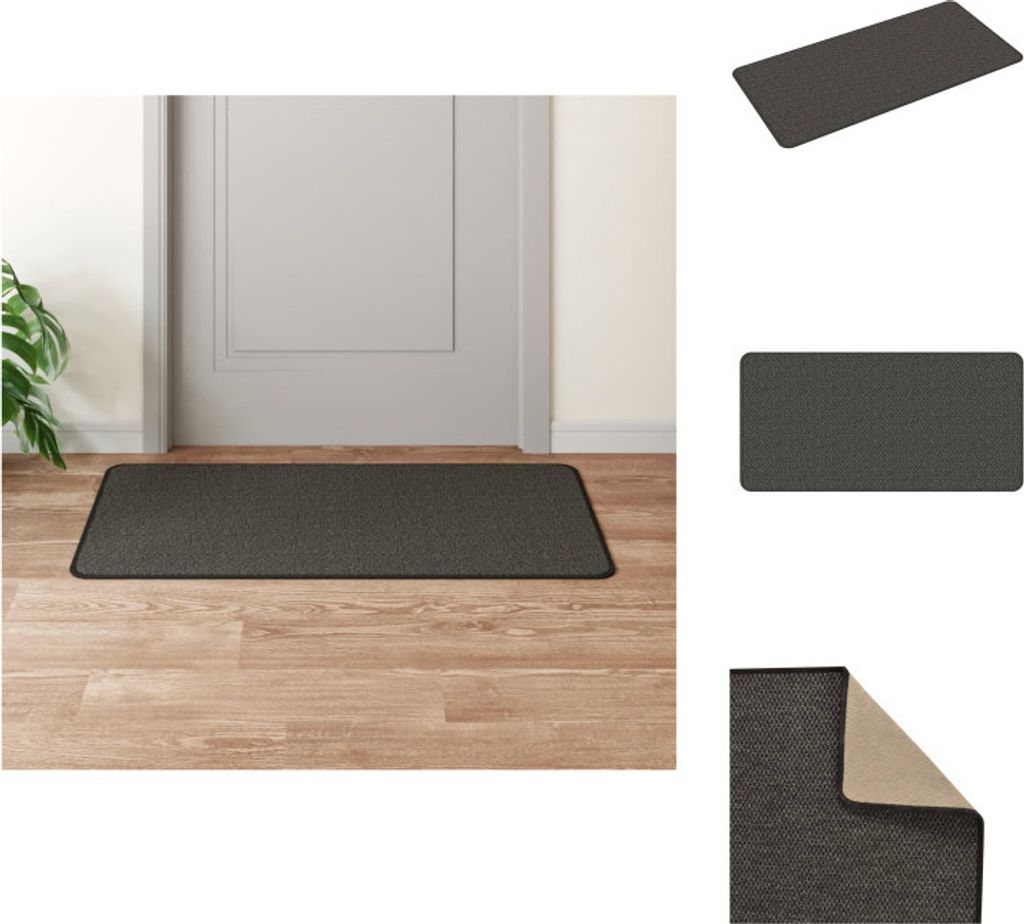 vidaXL Teppichläufer Sisal-Optik Anthrazit 50x100 cm - Teppiche