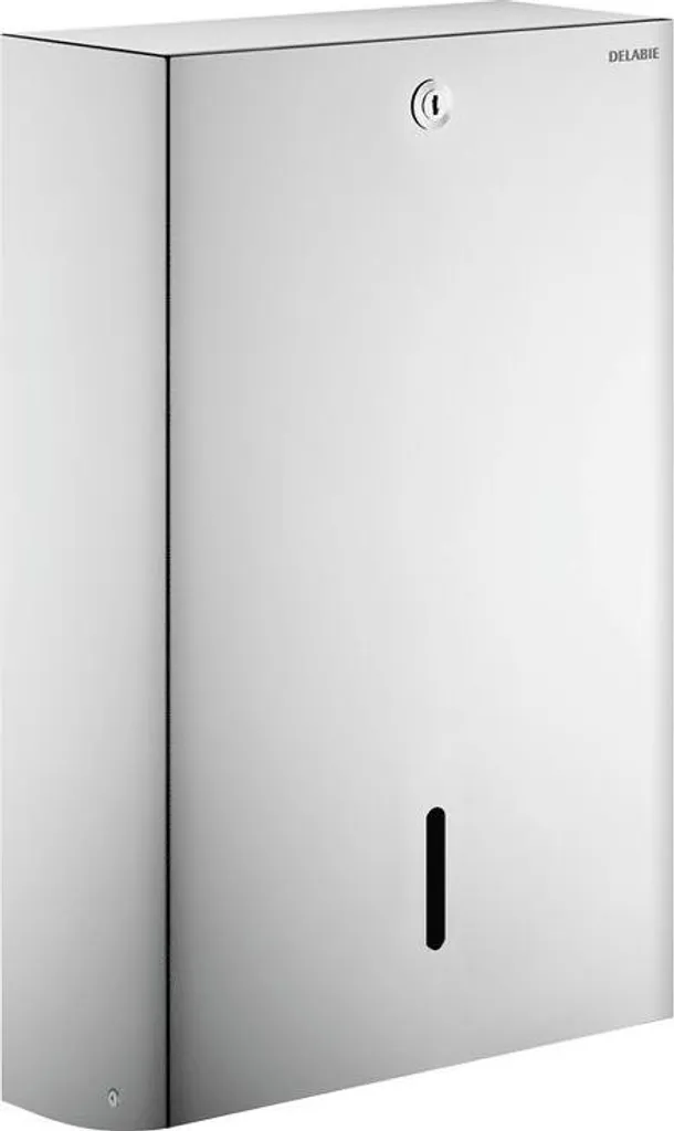 Distributeur essuie-mains zig-zag en inox poli robuste et anti-vandalisme