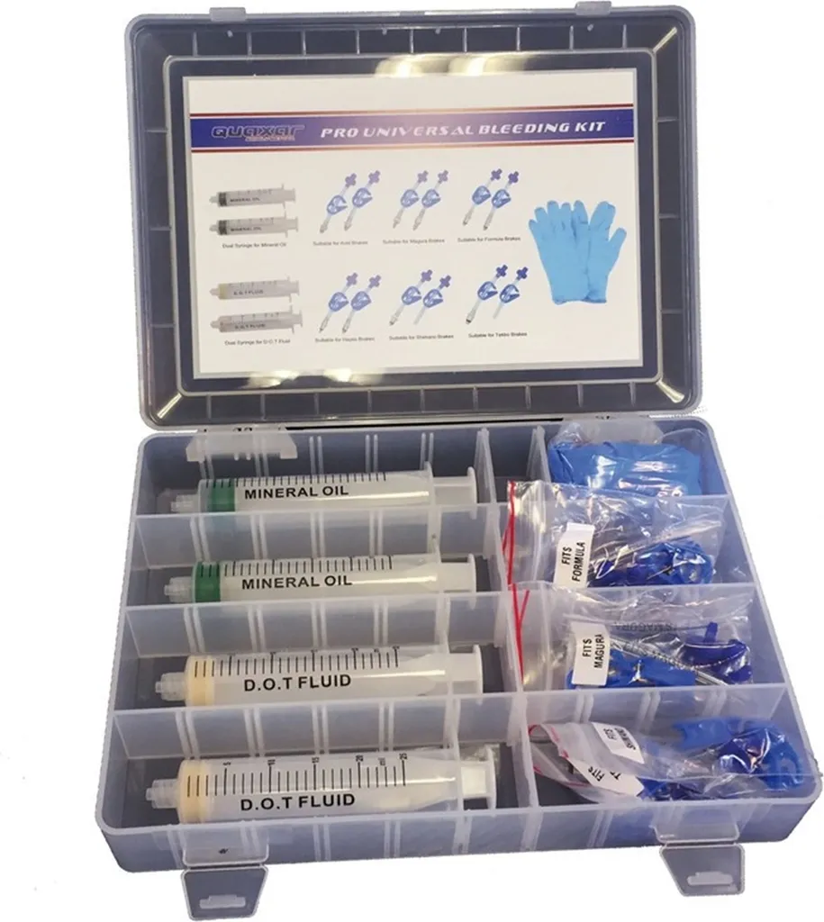 Kit de purge de frein avec adaptateurs en laiton et seringues 20ml