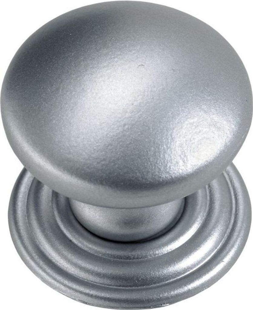 Hettich Möbelknopf Zinkdruckguss Aluminium-Optik Ø 22,0 mm - 1 Stück