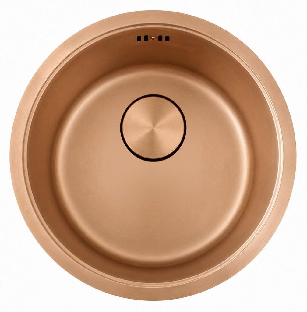 Pure.Sink Rondo Rundes Waschbecken aus Kupfer, flach Produktbild 