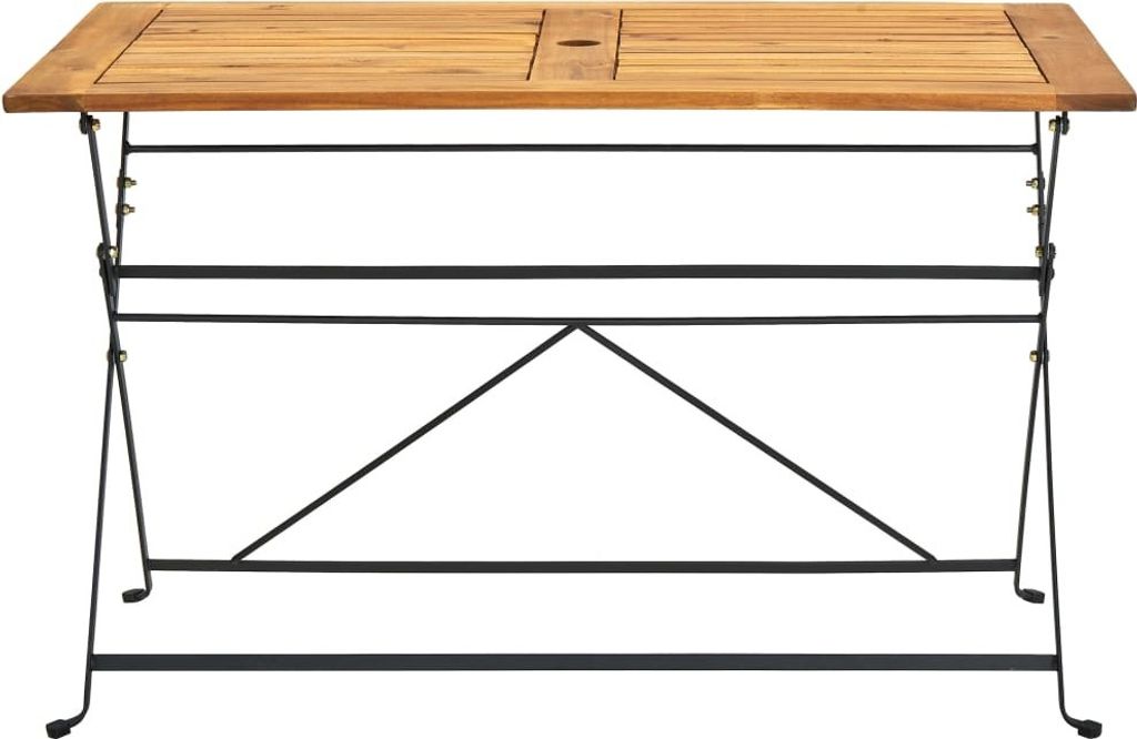 vidaXL Table de jardin pliante 120x70x74 cm en bois massif Image du produit 
