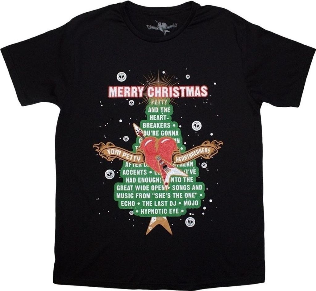 Tom Petty & The Heartbreakers Merry Christmas Black L T-Shirt