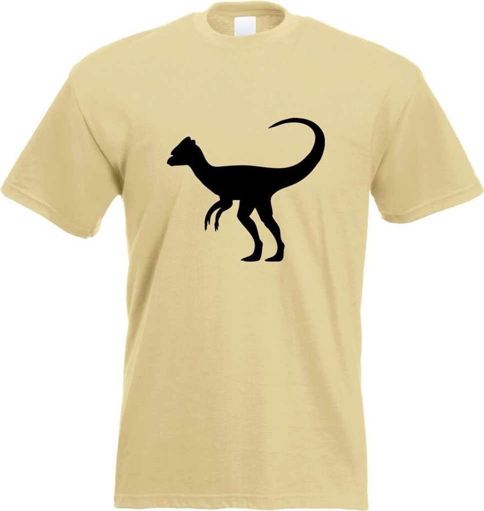 Kiwistar - T-Shirt - Khaki - Dinosauerier Pflanzenfresser Motiv Bedruckt Funshirt Design Print - mit Motiv Bedruckt - Funshirt Design - Sport - Fre...