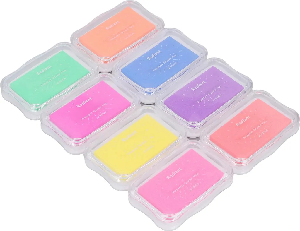 8 Tamponi Inchiostro Lavabile per Bambini: Scrapbooking e Stoffa - 2