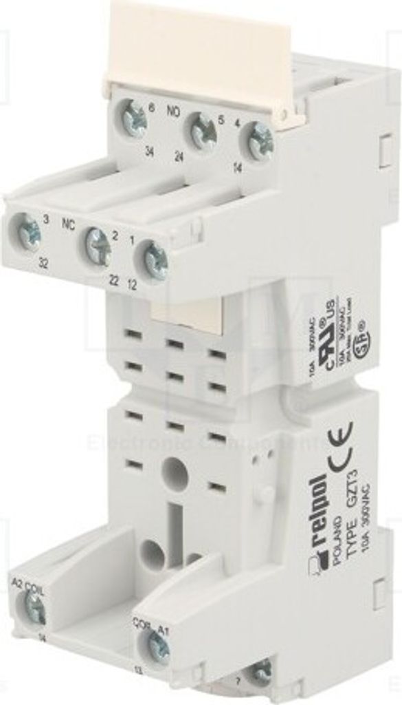 1x Sockel 300VAC PIN: 11 10A Montage: DIN,für platten GZT3 Elektromagnetische Rel