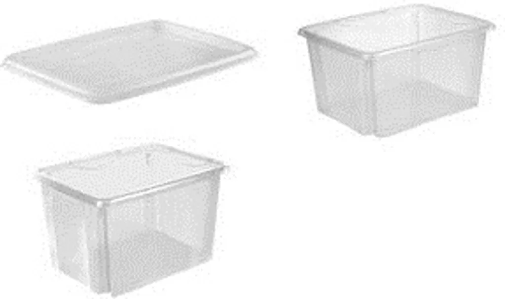 Boîte de rangement transparente Emil 24L robuste et empilable keeeper