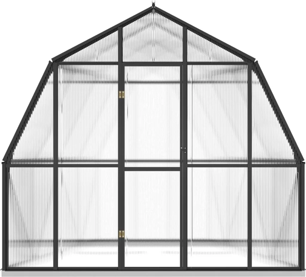 VidaXL Gewächshaus – 100x100x85 Cm – Verzinkter Stahl & PC-Dach – Grau – Für Balkon, Terrasse & Garten