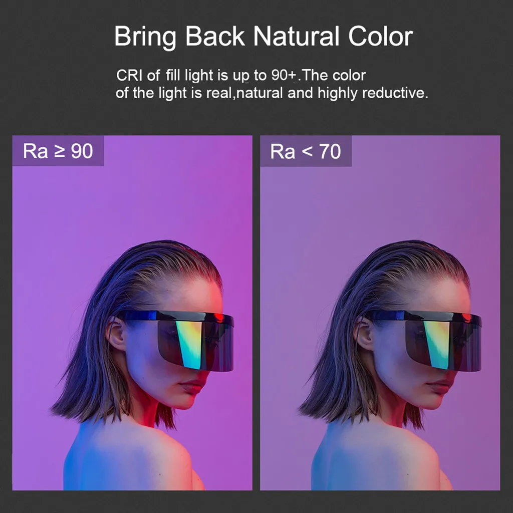 Barre vidéo LED multicolore à intensité réglable pour studio photo