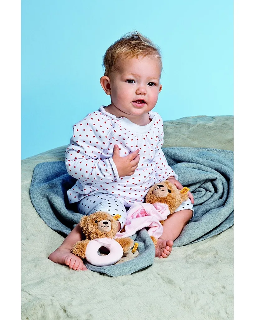 Peluche Steiff rose 12 cm : aide au sommeil et doudou pour nouveau-né - 2
