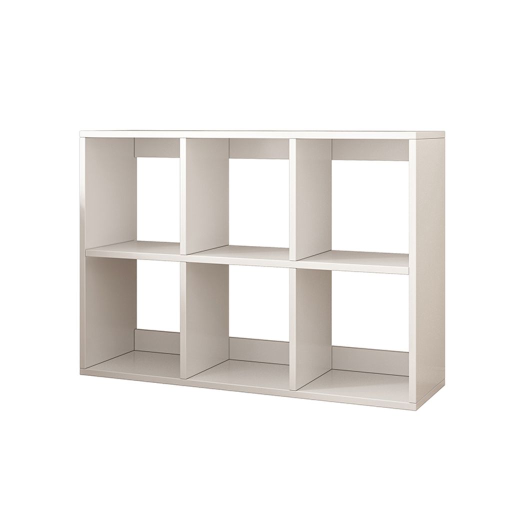 Regał na książki 6 półek Biała otwarta szafka Loft Modern Zdjęcie produktu 