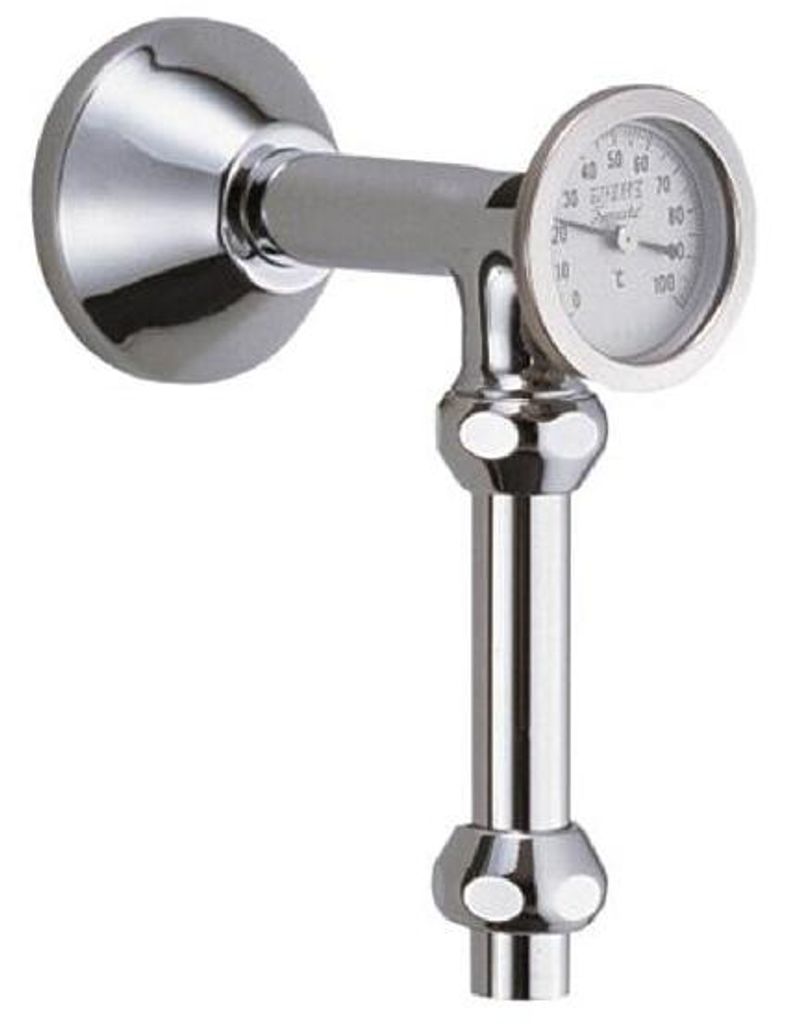 GROHE 12440000 Abgangsbogen 12440 mit Thermometer m. Quetschverschraubungen 1/2x3/4" chrom
