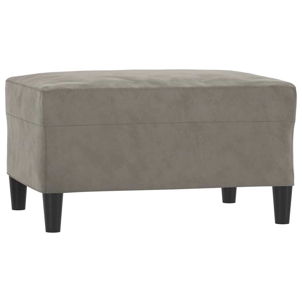 vidaXL Podnóżek jasnoszary 70x55x41 cm aksamitny Zdjęcie produktu 