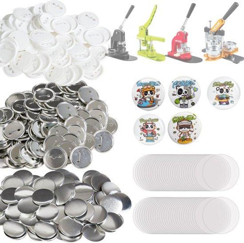 Famanu Buttonmaschine 58mm - Komplettset für 500 Buttons Produktbild 