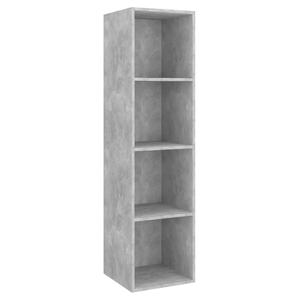 Porta TV Grigio Cemento 37x37x142,5cm in Multistrato SYFAX™ Robusto