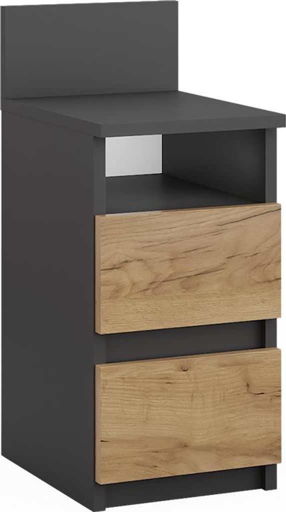 Noční komoda  Vicco Monty Antracit/zlatý dub 25 x 59.1 cm Obrázek produktu 