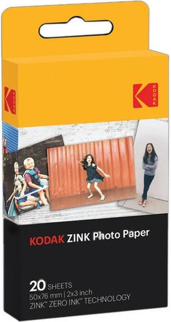 Papier Photo Instantané Kodak ROD Z2X320 pour Impressions Zink Sans Encre
