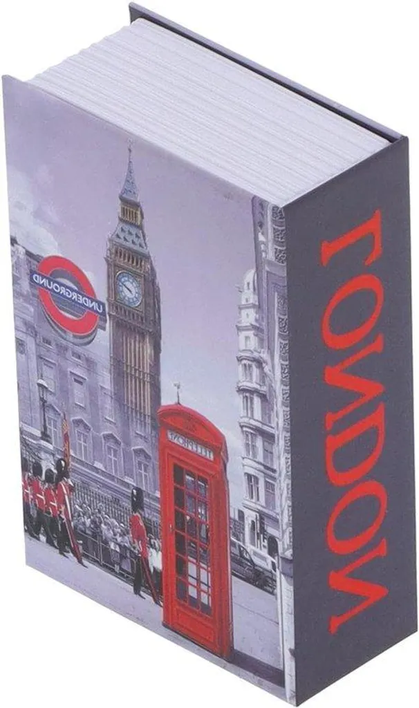 Boîte à tiroirs dissimulée livre London 18cm pour cacher vos économies