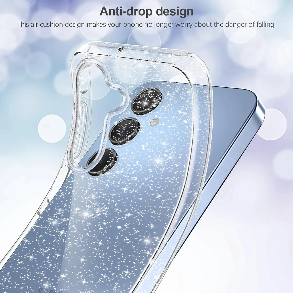 Coque Anti-choc Samsung Galaxy A15 Glitter Transparente 3 en 1 Totale