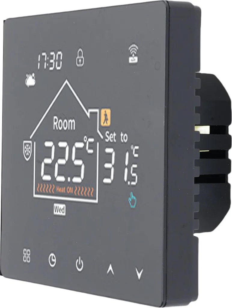 Thermostat Programmable LCD pour Chaudière à Eau - Modèle Classique Noir - 3