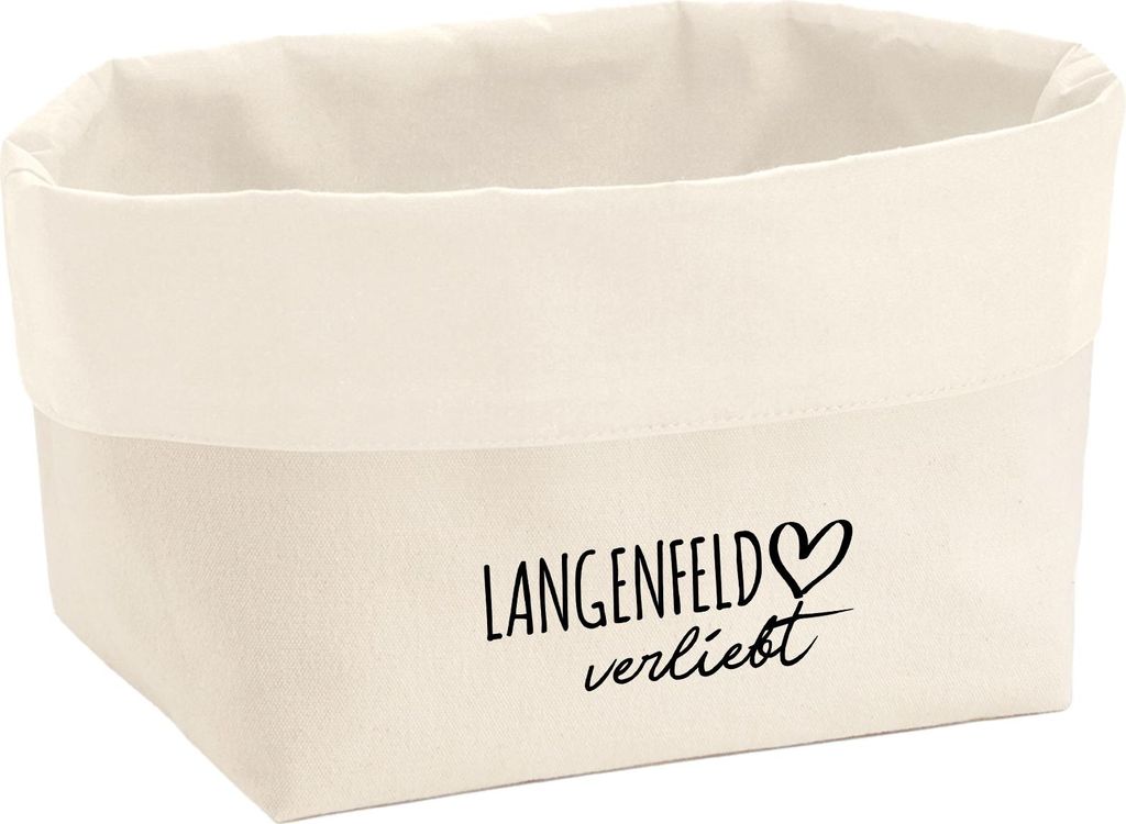 Huuraa Organizer Langenfeld (Rheinland) verliebt 3 Liter Medium Canvas Baumwolle Utensilo Geschenkidee