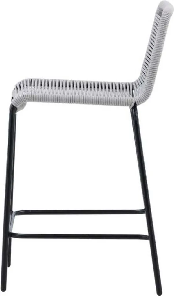 Tabouret de bar d'extérieur résistant Lindos Gris clair 53 cm - 3