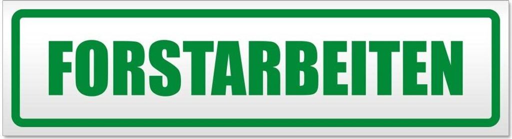 Kiwistar Forstarbeiten Magnetschild Schild magnetisch - 30cm Grün - Magnetfolie für Auto PKW Kfz