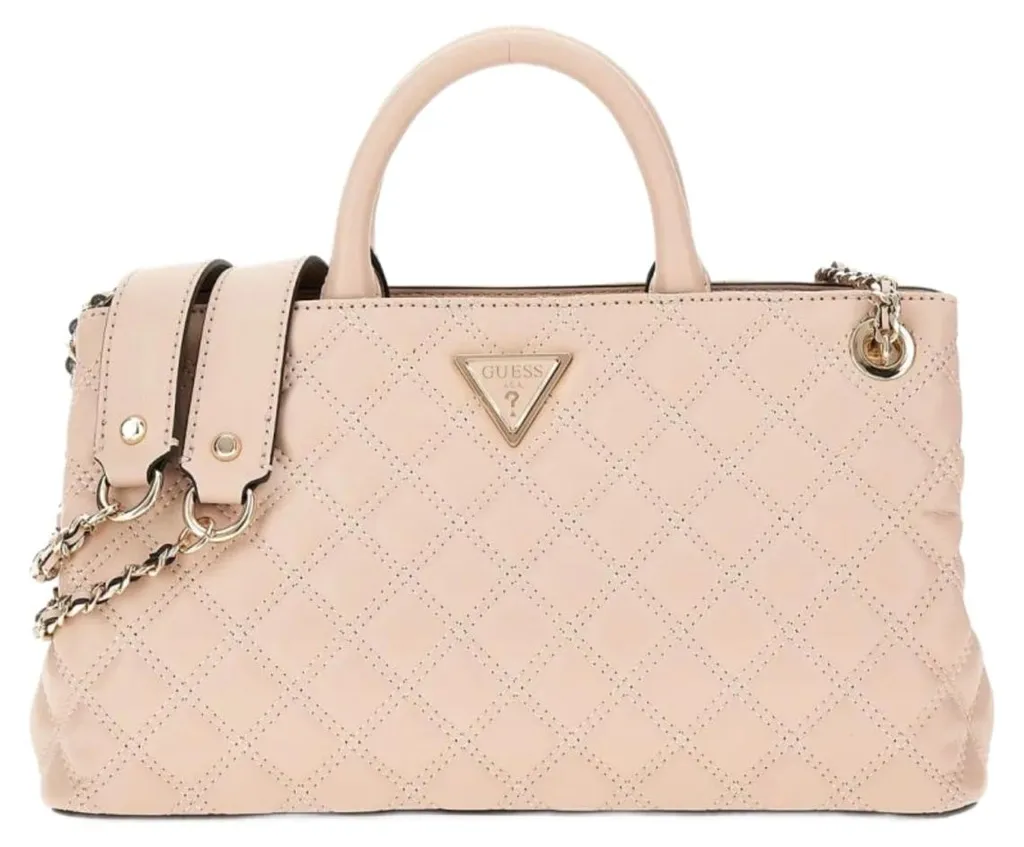 Sac Guess Spark Micro Mini Light Beige en Cuir Synthétique Texturé