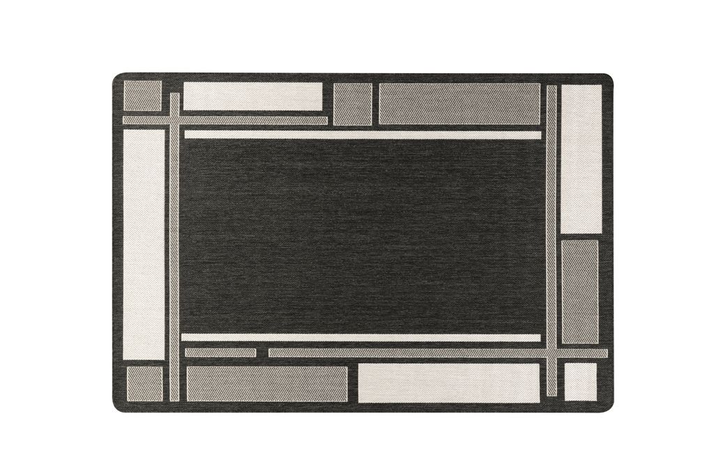 Peyer Syntex Smilla Outdoor-Teppich Bordüre 80/150 cm Teppich in mehreren Farben Teppich Smilla Bordüre Fb.Anthrazit 80/150 cm