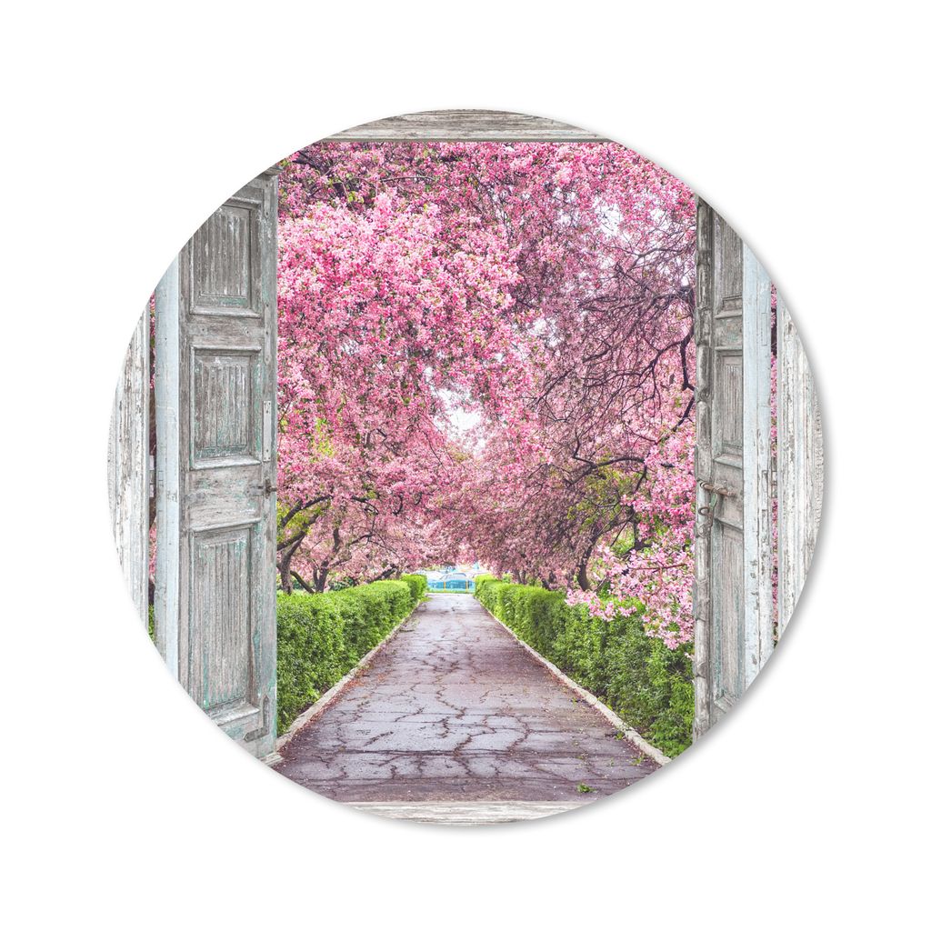 MuchoWow Mauspad Mousepad Sakura - Transparent - Baum - Kirschblüte 20x20 cm - Mousepads - Maus Mat - Pad - Mausunterlage - Schreibtischmatte